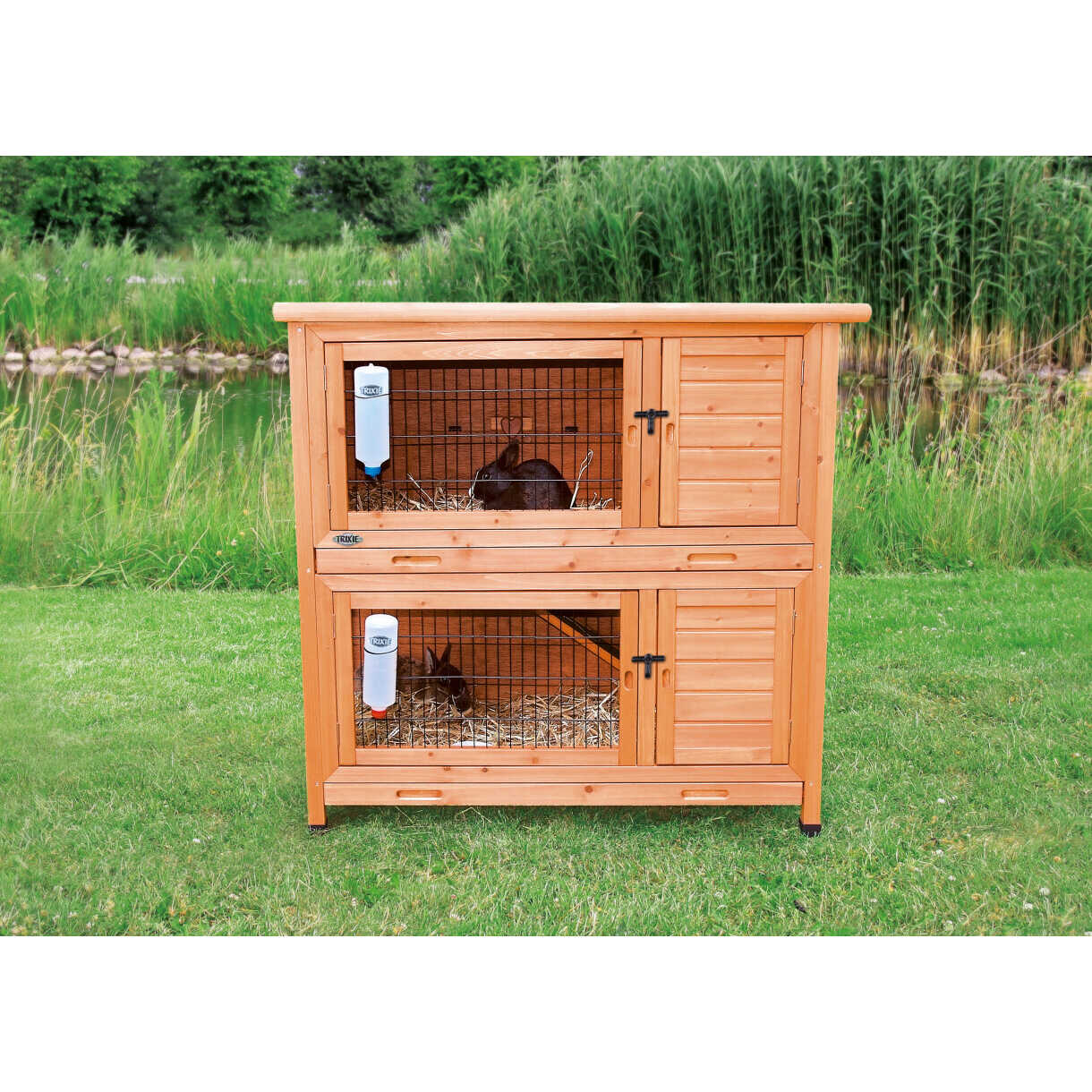 Trixie Udendørs Kaninbur Pernille 116 x 111 x 65 cm - 2 etager