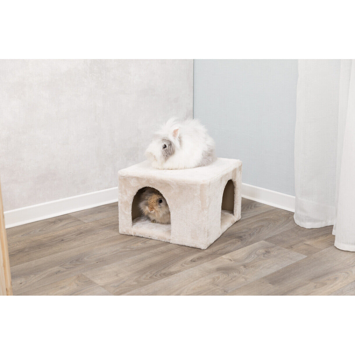 Trixie Hyggehule til kaniner og marsvin plys 36 x 36 x 25 cm beige