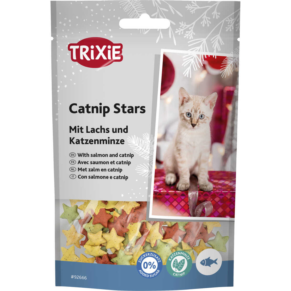 Trixie Xmas Stjerner (laks m/katteurt)