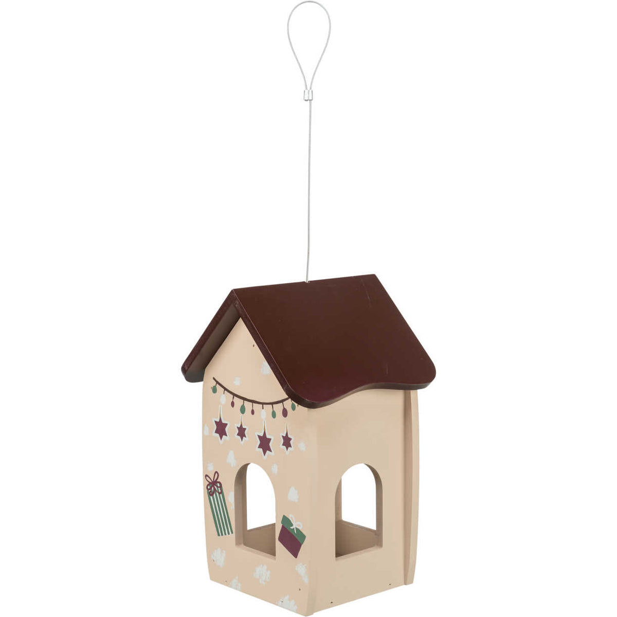 Trixie XMAS fugle foderhus til ophæng, malet træ