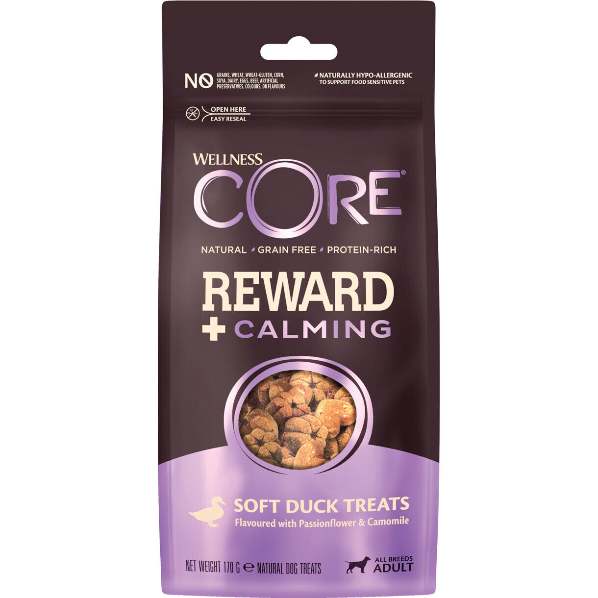 170 g CORE Reward+ Treats Calming hunde godbidder - kornfrit