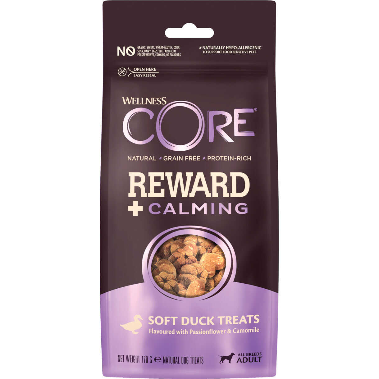 170 g CORE Reward+ Treats Calming hunde godbidder - kornfrit