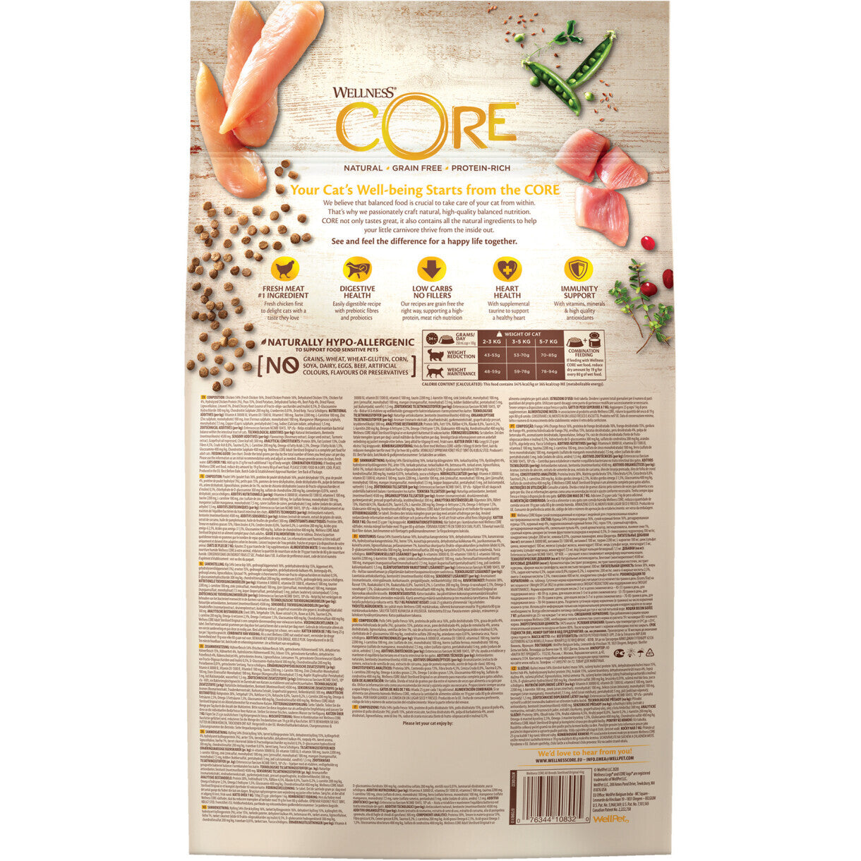4 kg CORE kattefoder til steriliserede katte med kylling og kalkun - kornfrit