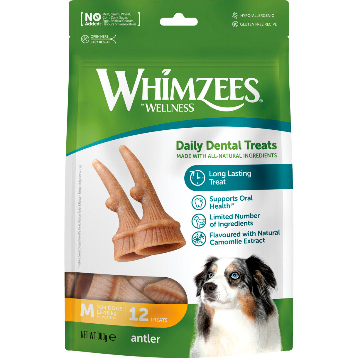 Whimzees Occupy Antler til mellem store hunde - glutenfri