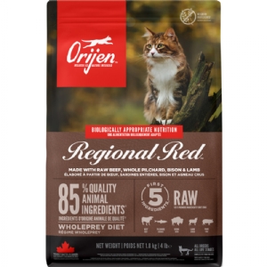1,8 kg Orijen Regional Red kattemad med oksekød, sardin, bison og lam