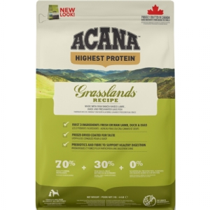 2 kg Acana Highest Protein Grasslands hundefoder med lam og and