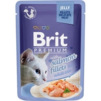 Brit kattevådfoder med laks i gele 24 stk. x 85 g
