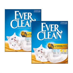 2 x 10 liter EverClean Kattegrus litterfree paws