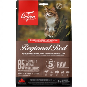 Orijen Regional Red kattemad med oksekød, sardin, bison og lam