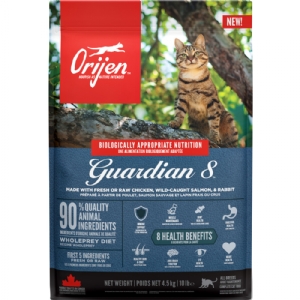 4,5 kg Orijen Guardian 8  kattefoder med kylling, laks og kanin