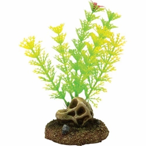 4FISH akvarie plasticplante Kranie og planter 6,5 x 6,3 x 13,3 cm