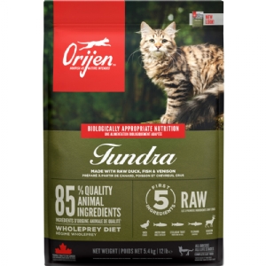 5,4 kg Orijen Tundra kattemad med and, fisk og vildt