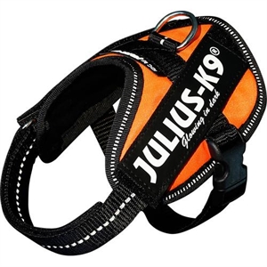 Julius K9 IDC hundesele Str. Baby 2 - 2XSmall - brystmål fra 33 til 45 cm Neon Orange