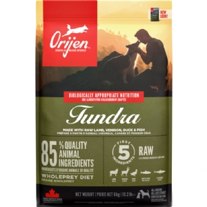 6 kg Orijen Tundra hundefoder med lam, vildt, and og fisk