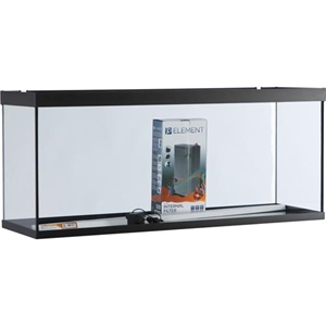 AkvaStabil element akvarie - 120 x 40 x 53 cm - sort - med filter - varme og LED-lys - 240 liter