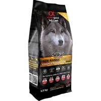 1,5 kg Alpha Spirit hundefoder med fjerkræ til voksne hunde - Kornfrit