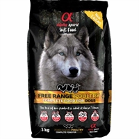 3 kg Alpha Spirit hundefoder med fjerkræ til voksne hunde - Kornfrit