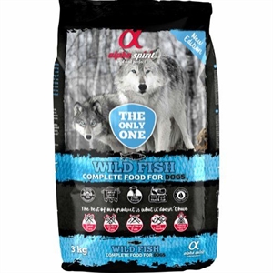 3 kg Alpha Spirit THE ONLY ONE FISK hundefoder med fisk - Kornfrit