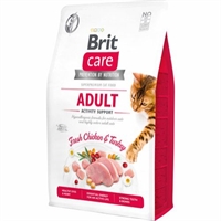 2 kg Brit Care kattefoder til aktive voksne katte - kornfrit
