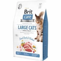 2 kg Brit Care kattefoder til voksne store katte - kornfrit