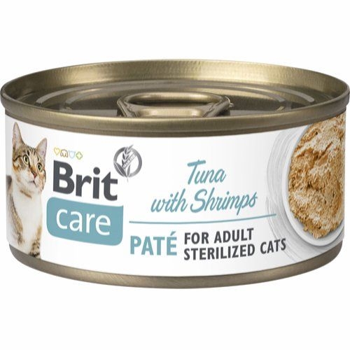 24 x g Brit katte-vådfoder med rejer til steriliserede katte