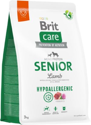 3 kg Brit Care Hypoallergenic med lam til senior hunde