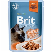 Brit katte-vådfoder med kalkunfiletstykker i sovs 24 stk. x 85 g