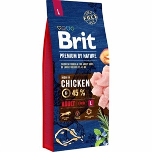 15 kg Brit Premium by Nature Adult large hundefoder til store hunde 25 - 45 kg