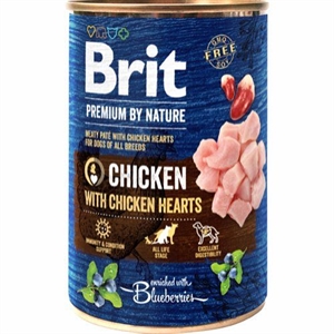 Brit vådfoder til hunde med kylling og kylligehjerter 400 g