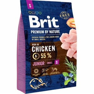 3 kg Brit Premium by Nature Junior hvalpefoder til små hunde fra 0 - 10 kg