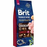 15 kg Brit Premium by Nature hundefoder Senior til hunde fra 25 kg +