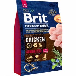 3 kg Brit Premium by Nature hundefoder Senior til hunde fra 25 kg +