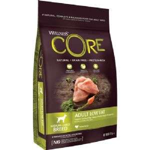 10 kg CORE hundefoder Adult medium - Large Breed med Kalkun og kylling LOW FAT - kornfrit