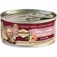 12 x 100 g Carnilove katte killingevådfoder med Kalkun & Laks til kattekillinger - korn og kartoffelfri