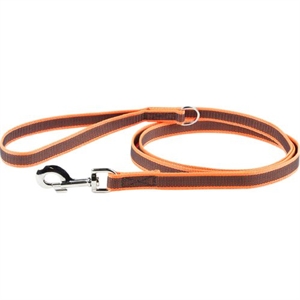 K9 hundeline med håndtag orange og grå - 20 mm - 2 meter - max 50kg