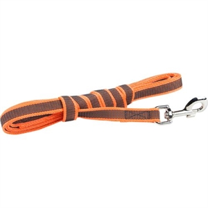 K9 hundeline med håndtag orange og grå - 20 mm - 3 meter - max 50kg