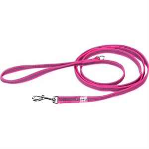 K9 hundeline med håndtag pink og grå - 14 mm - 2 meter - max 30kg