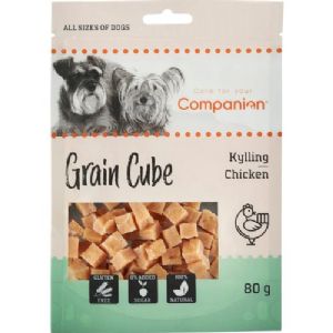 5 stk Companion hundesnack med kylling tern 80g sukker og glutenfri