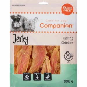 Companion hundesnack med kylling filet 500g Value Pack sukker og glutenfri
