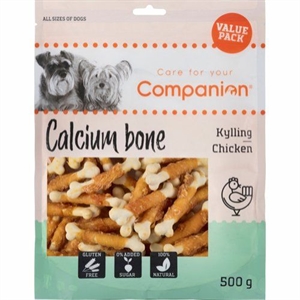 Companion hundesnack med kylling calcium ben 500g Value Pack sukker og glutenfri