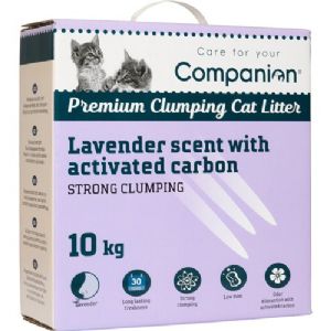 10 kg Companion bentonit klumpende kattegrus - med lavendel duft