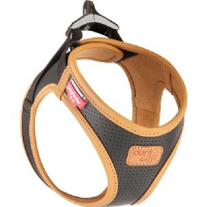 Curli æblelæder hundesele med spænde str. small - brystmål 38,3 til 43,3 cm - sort