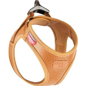 Curli æblelæder hundesele med spænde str. medium - brystmål 43,4 til 49 cm - brun