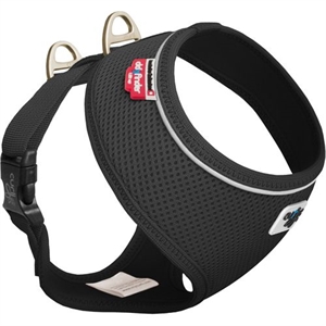 Curli basic hundesele Air-Mesh str. Small brystmål fra 34 til 40 cm Sort