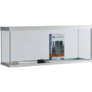 AkvaStabil element akvarie - 120 x 40 x 53 cm - sølv - med filter - varme og LED-lys - 240 liter