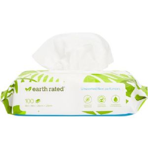 Earth Rated vådservietter til hunde uden duft - 100 stk af 20 x 20 cm