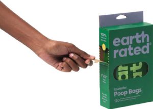 Earth Rated Eco-Friendly høm-høm poser med håndtag og Lavendel duft - 120 poser