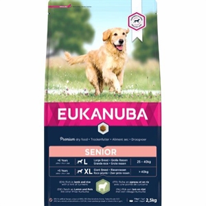 2,5 kg Eukanuba Senior Large breed med Lam & Ris fra 6 år
