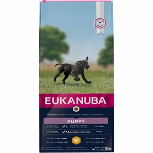 Eukanuba Puppy large breed hvalpefoder med kylling fra 4 uger til 12 mdr