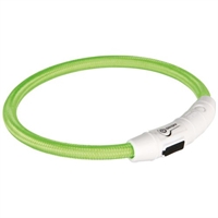 Trixie lysbånd med USB opladning til mellem store hunde 45 cm grøn